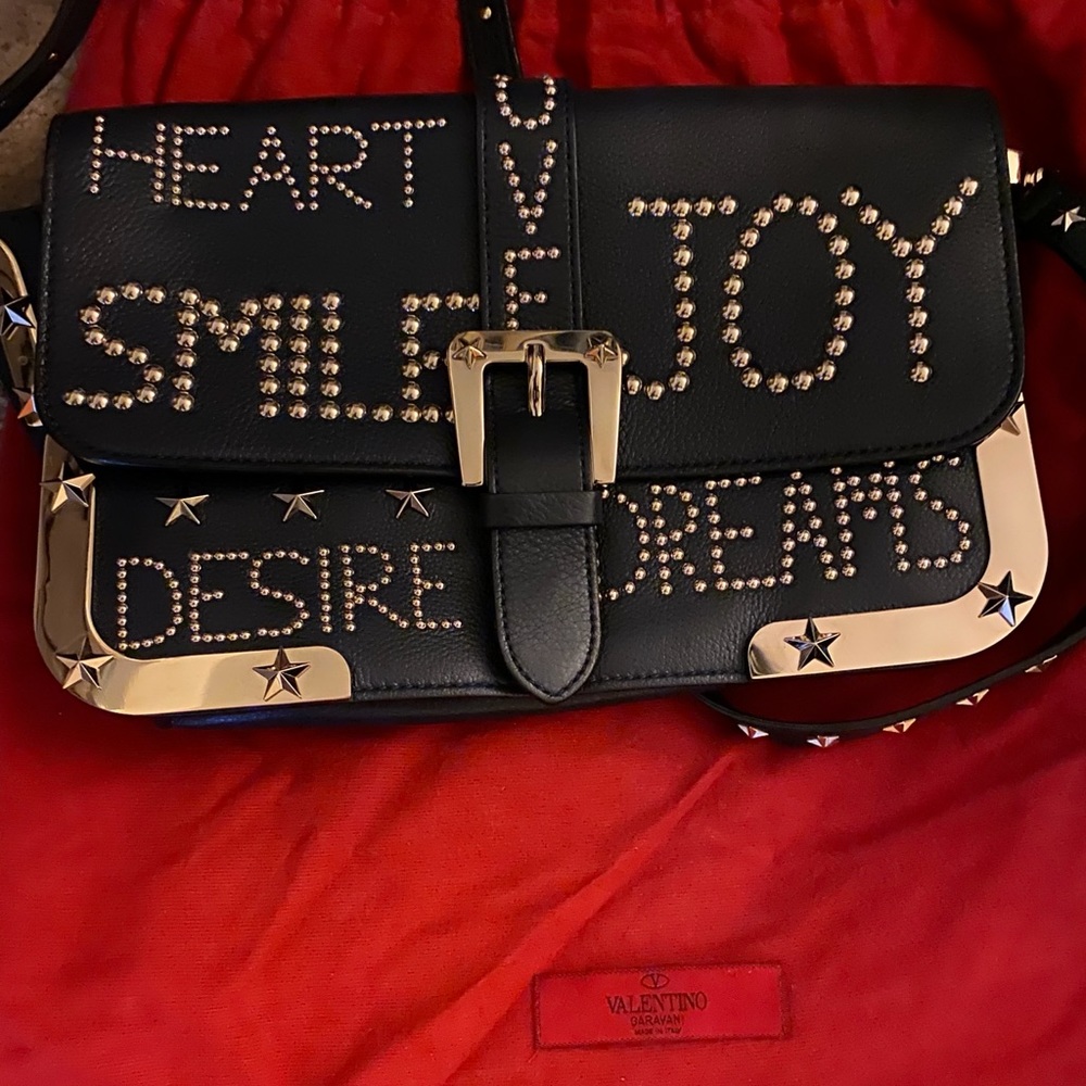 RED Valentino Blue Studded Handbag